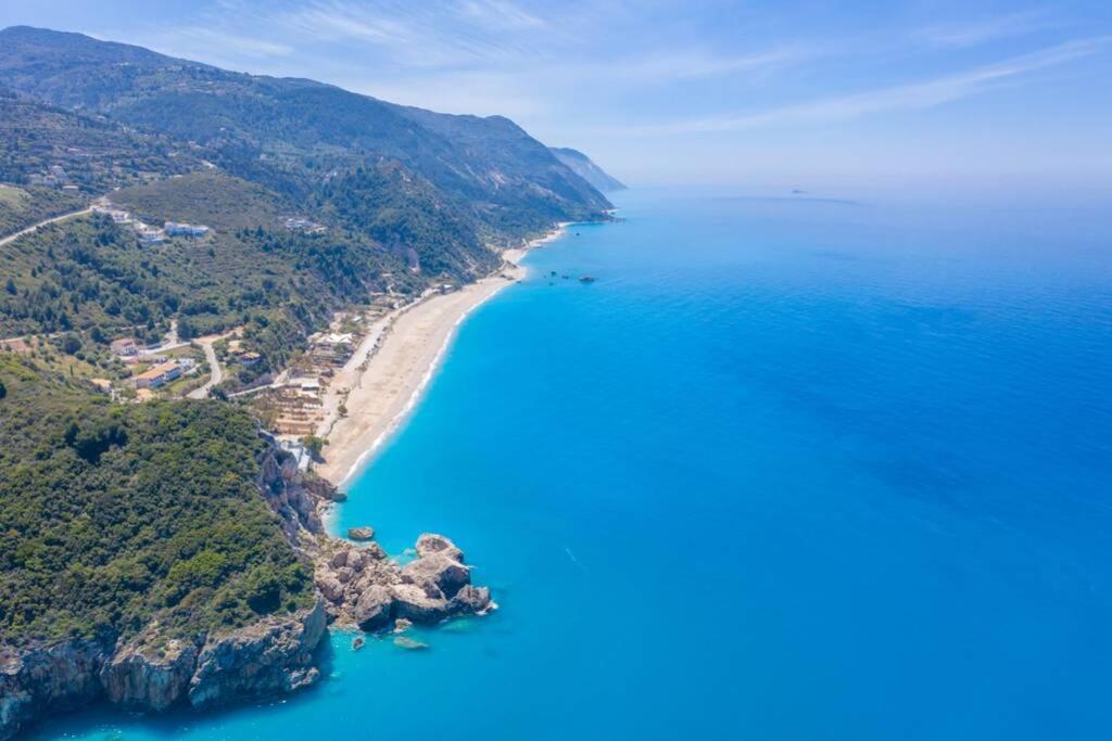 The Wave Twin Villa 1 Kathisma Beach Lefkada Buitenkant foto
